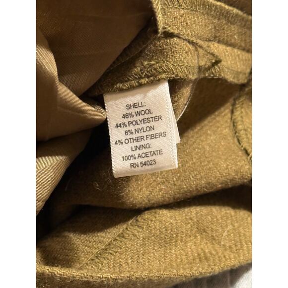 Banana Republic Heritage Collection Wool Blend Olive Mini Skirt Size 6 Y2K - Picture 3 of 4